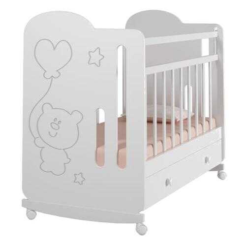 Детская кроватка VDK Sweet Bear колесо-качалка с ящиком для хранения в Лером