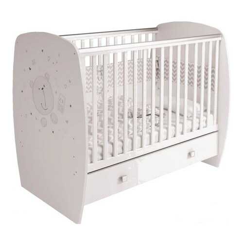 Кроватка детская Polini Kids French 710 Teddy с ящиком Белый в Лером