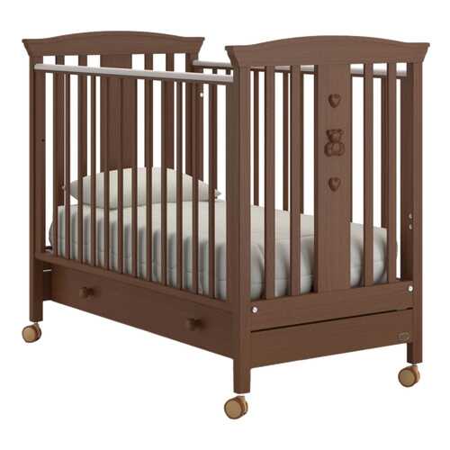 Кроватка Nuovita Fasto Swing маятник продольный noce scuro тёмный орех в Лером