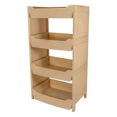 Этажерка BranQ Nature 4-секционная прямоугольная 470х335х255 мм кофейная в Лером