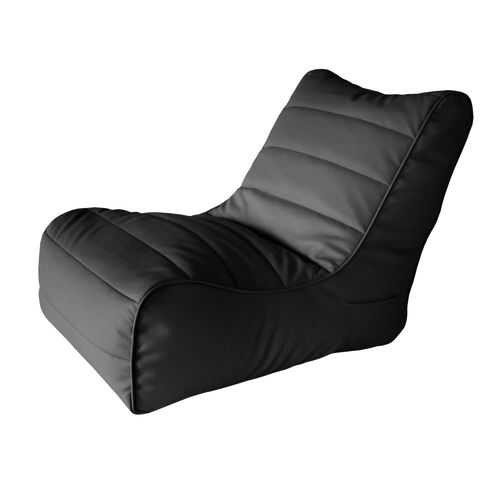 Кресло бескаркасное Папа Пуф Soft Lounger Black, размер XL, экокожа, черный в Лером