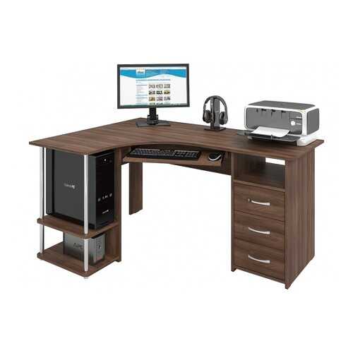 Компьютерный стол Компассмебель С 237 KOM_C-237_dark_walnut 150x110x75, орех темный в Лером
