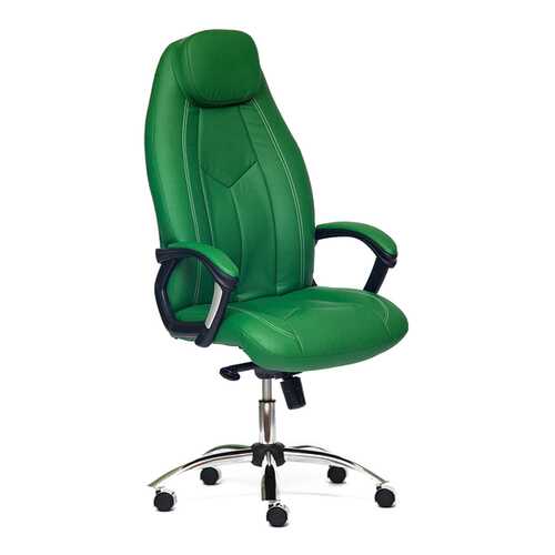 Кресло руководителя TetChair Boss Люкс, зеленый/хром в Лером